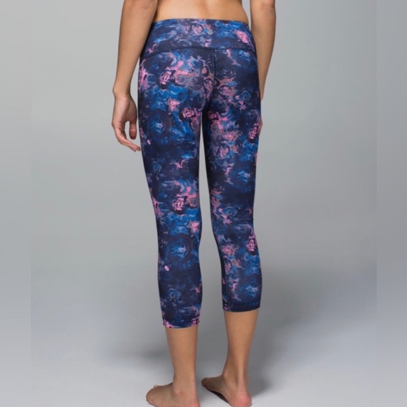 Lululemon Wunder Under Crop II Legging Moody Mirage Bark Berry Deep Navy 6 - Picture 3 of 9